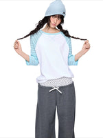 Contrast Stripe Dot Tee