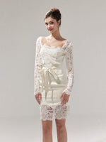 Satin Lace Bodycon Dress