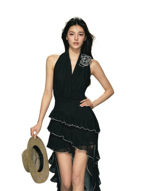 Rose Halter Maxi Dress