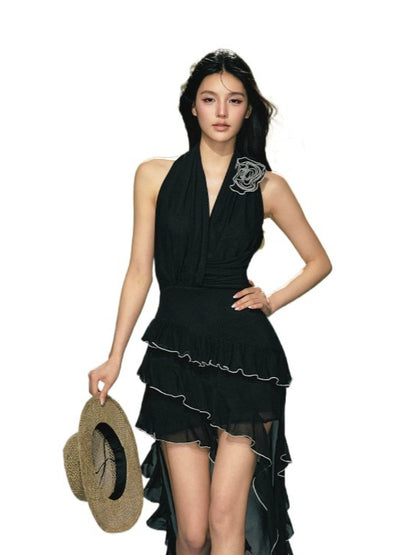 Rose Halter Maxi Dress