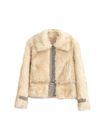 Detachable Hem Faux Fur Jacket