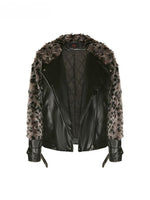 Patchwork Faux Fur Coat