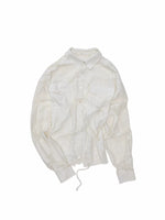Lace Belted Sheer Shirt