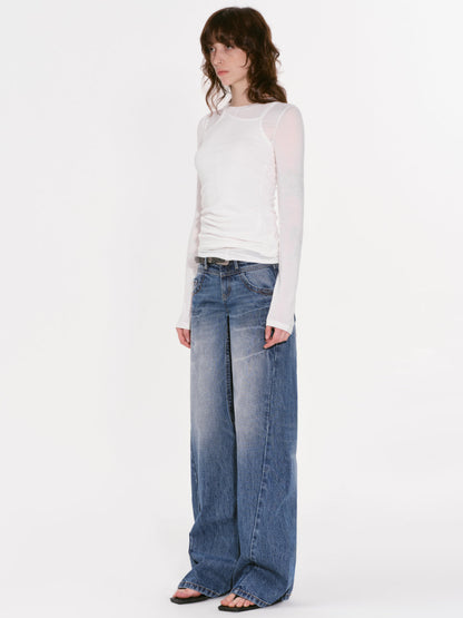 Retro Wash Blue Jeans