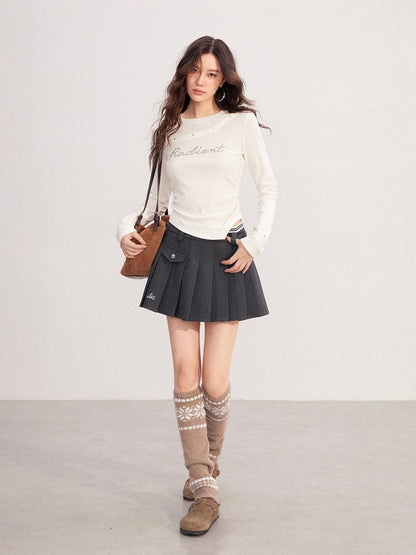 Asymmetric Patchwork Knit Top