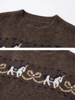 Carousel Jacquard Knit Sweater