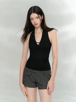 Double Button Tailored Shorts