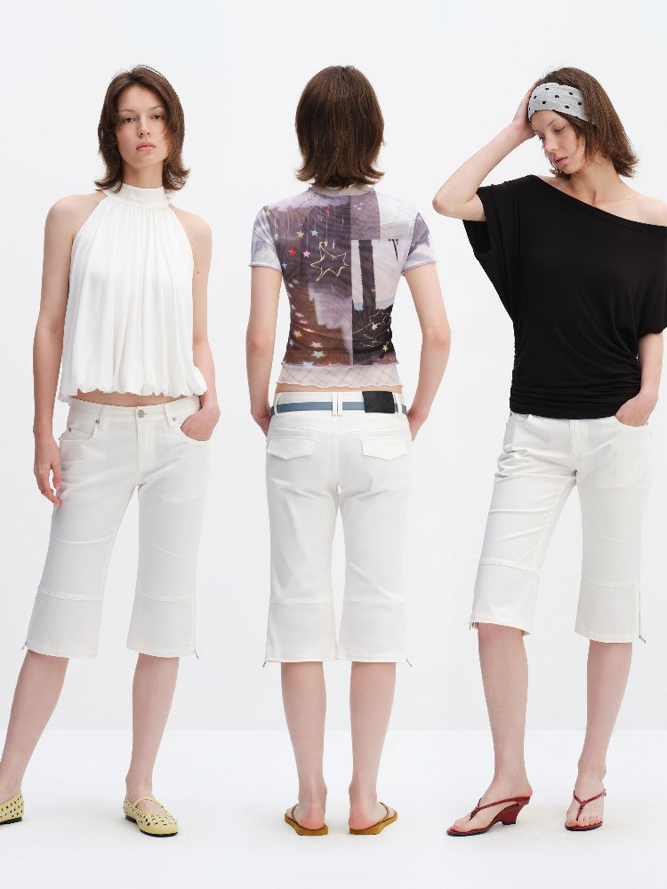 Retro Capri Cropped Pants