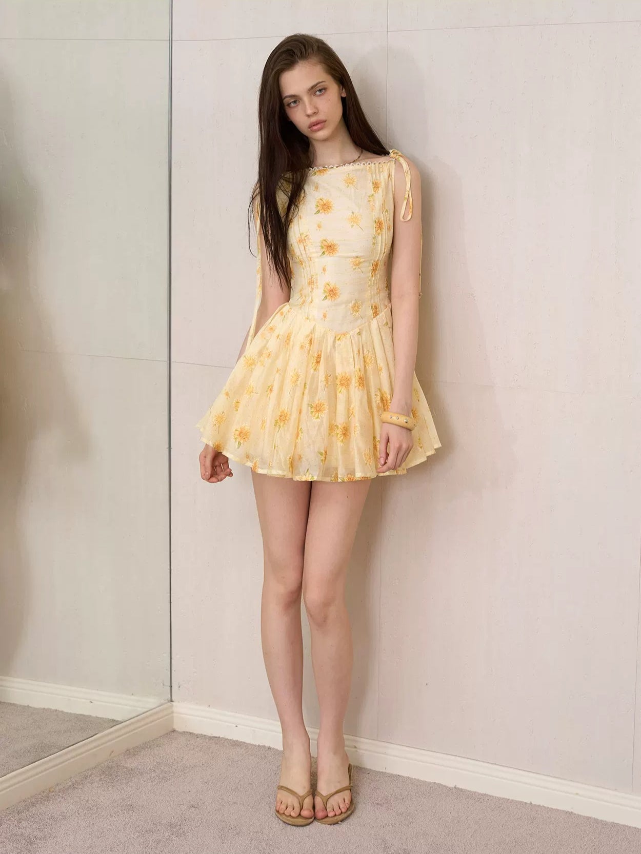 Daisy Embroidered Mini Dress
