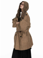 Textured Hooded Utility Jacket