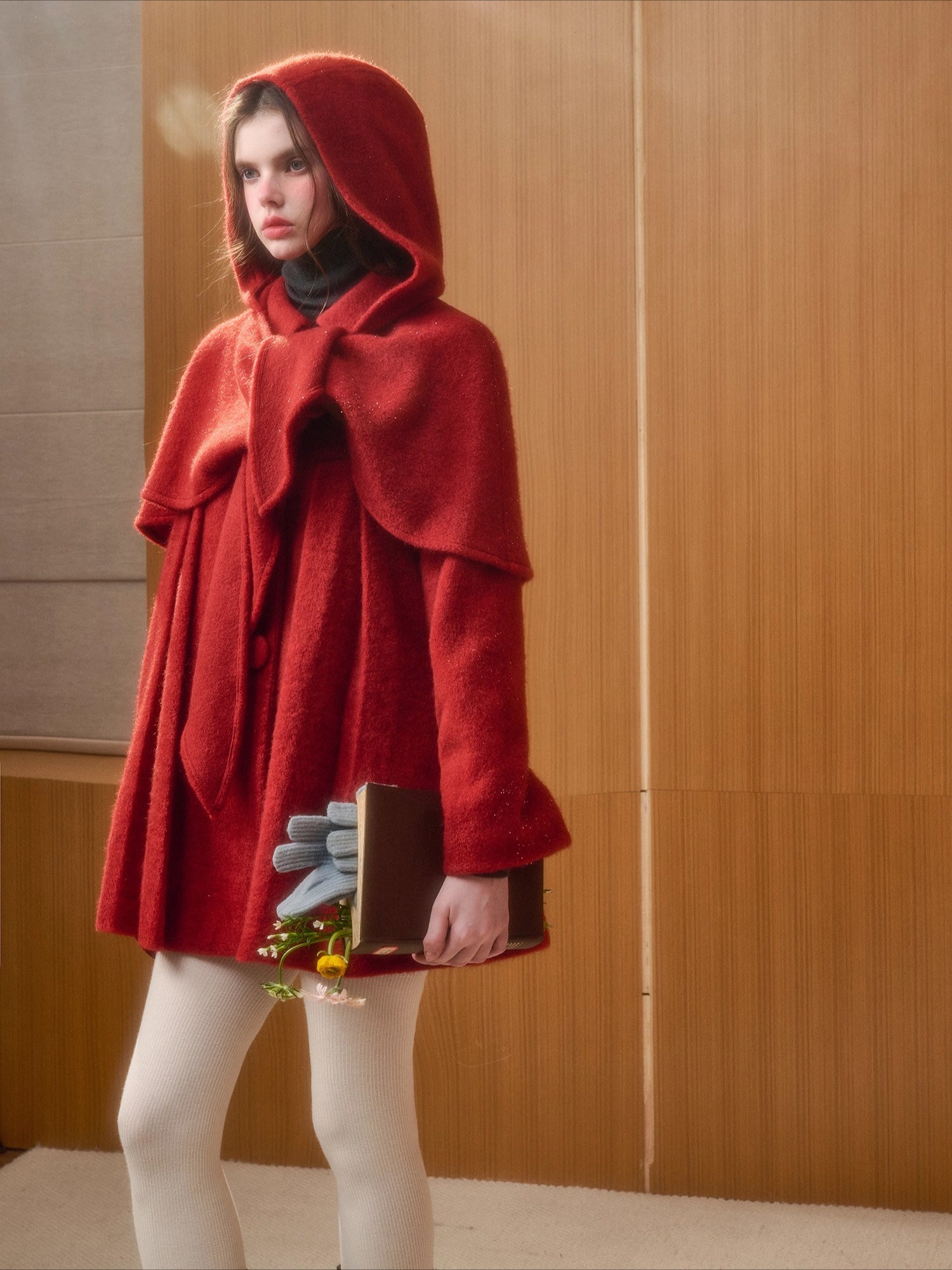 Red Cape Two-Piece Coat