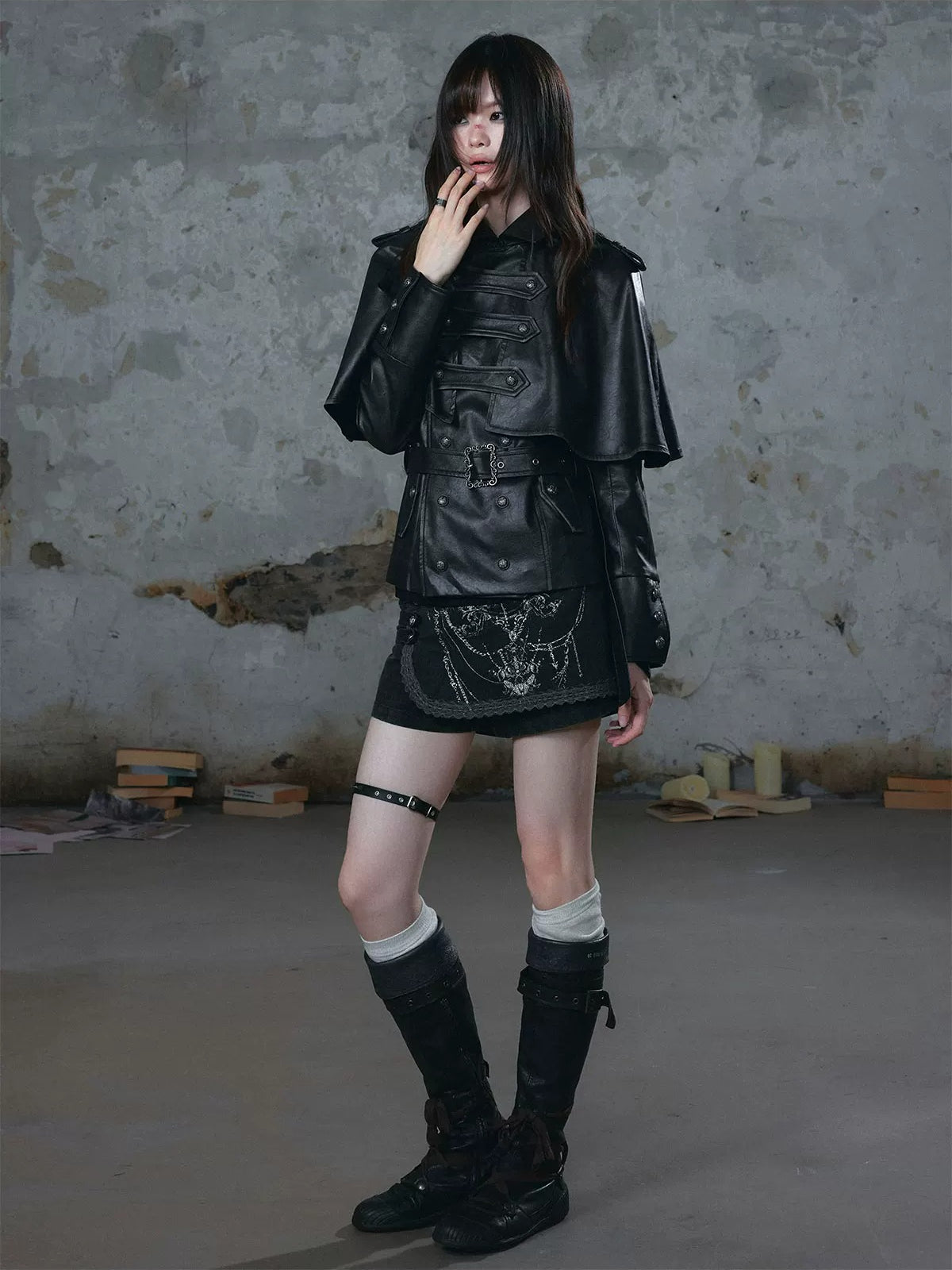 Butterfly Knight Graphic Lace Skort
