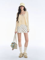 Lace V-Neck Knit Cardigan Set