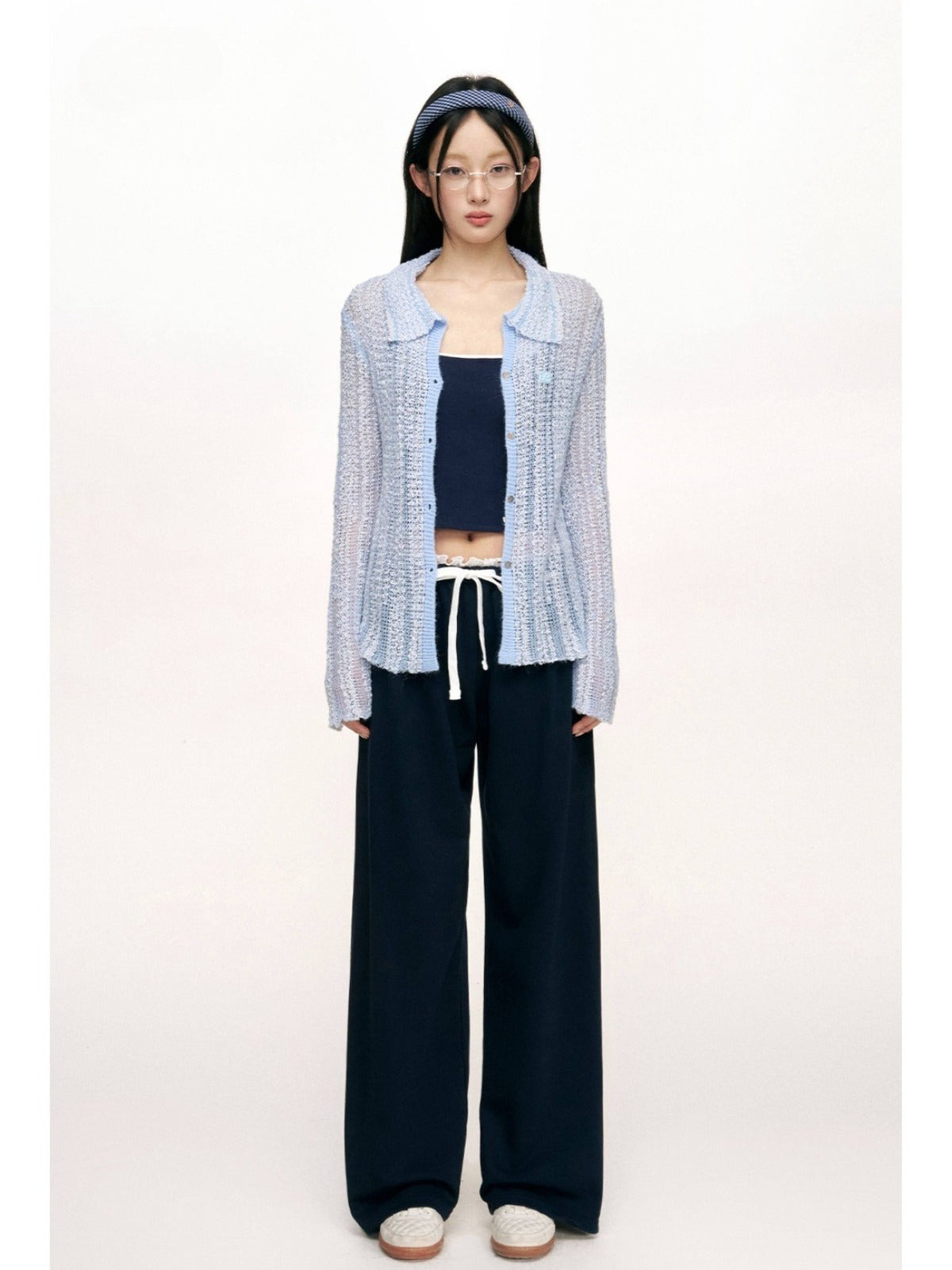 Ruffle Waist Straight Leg Sweatpants
