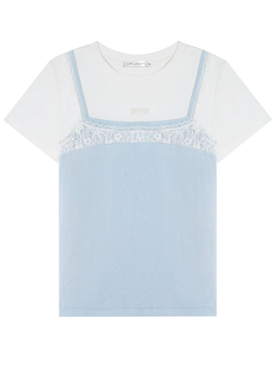 Lace Contrast Tee