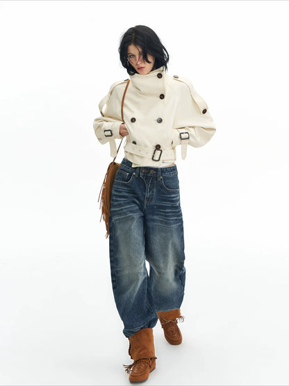 Stand Collar Trench Jacket