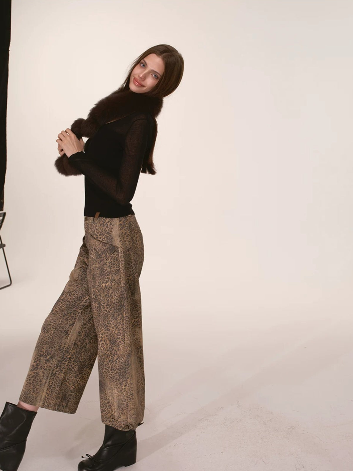 Sheer Mesh Layered Knit Top