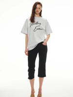 Shimmer Embroidery Oversize Tee