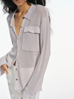Textured Sheer Knit Shirt