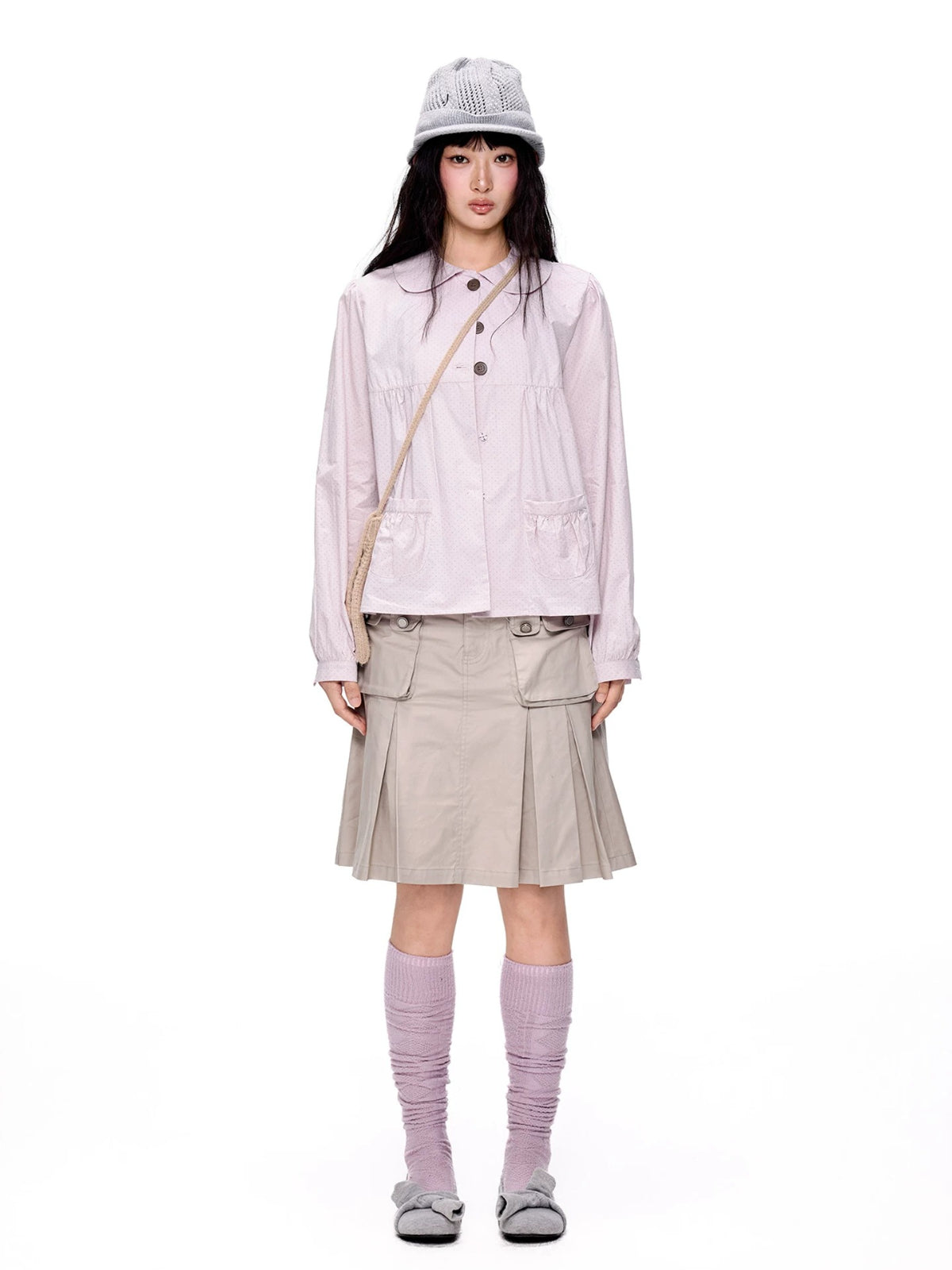 Polka Dot Doll Collar Shirt