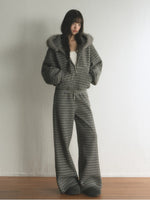 Striped High Waisted Wide Leg Pants