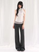White Star Printed Halter Top