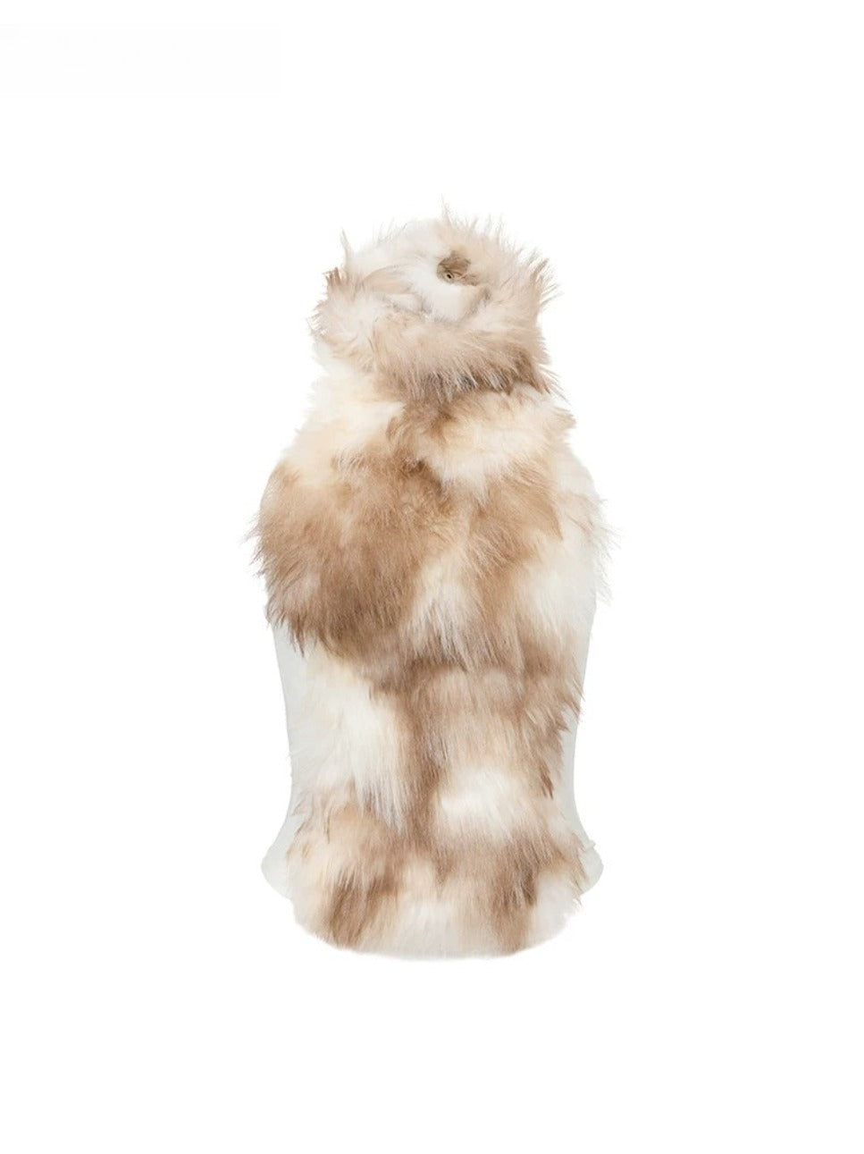 Gradient Fur Halter Top