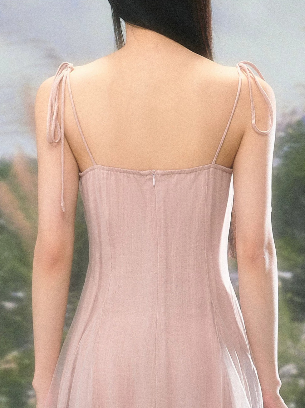 Pink Mesh Cami Dress