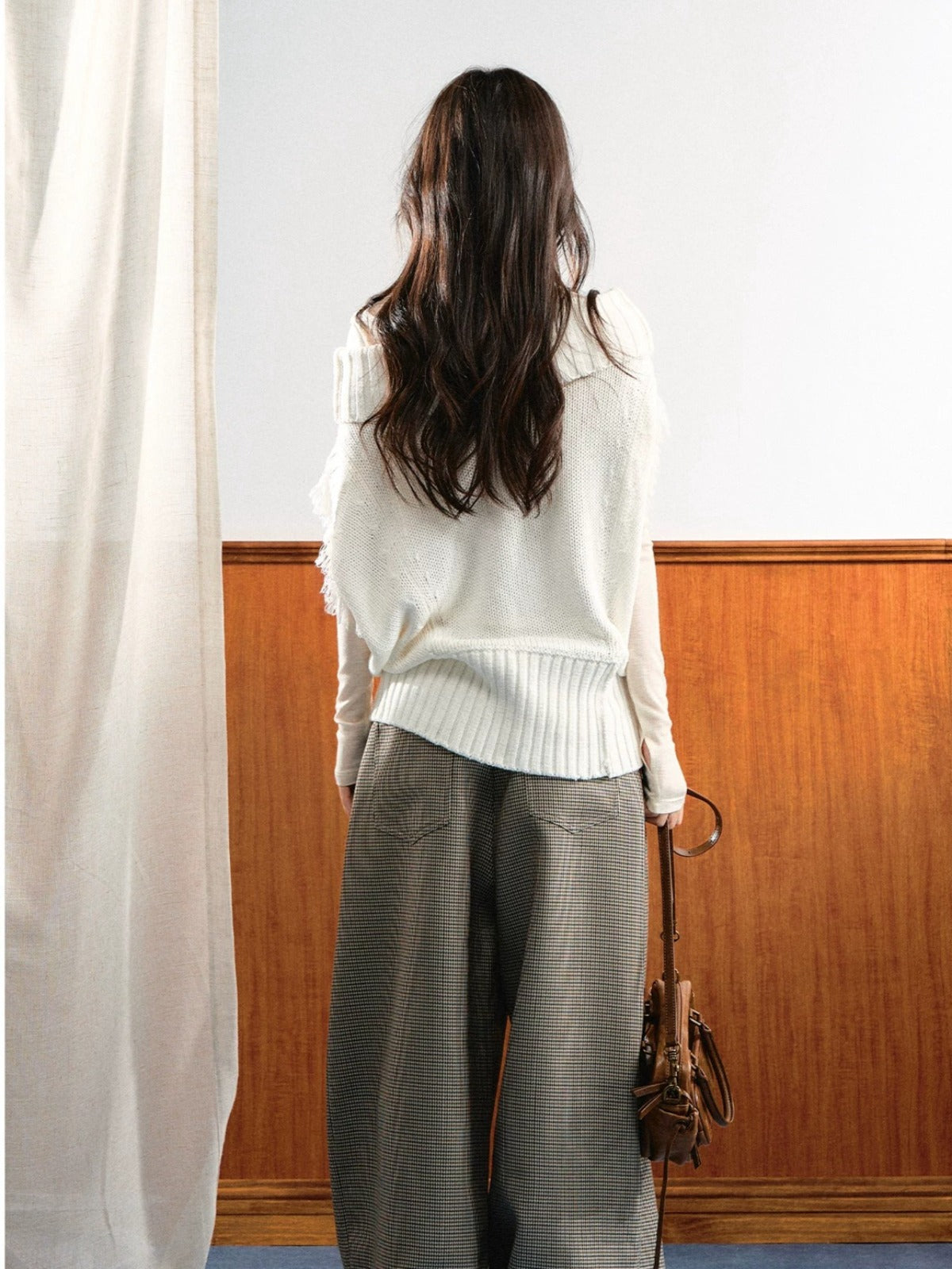 Asymmetric Cable Knit Sweater