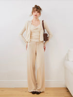 Knotted Wave Trim Knit Set