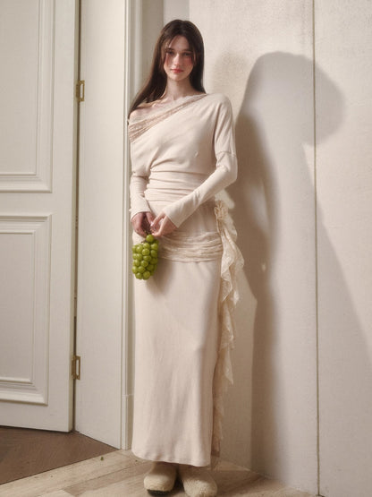 Breathe Lace Off-Shoulder Blouse &amp; Skirt Set