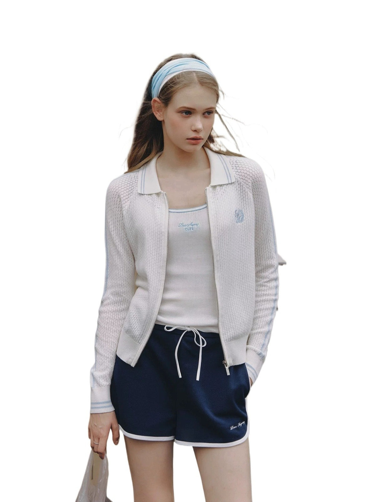 Wool Knit Zip Cardigan