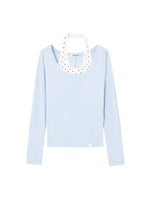 Polka Dot Layered Contrast Tee Set