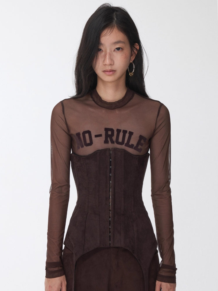 Suede Garter Corset Belt