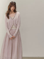 Ruffle Batwing Sleeve Cardigan
