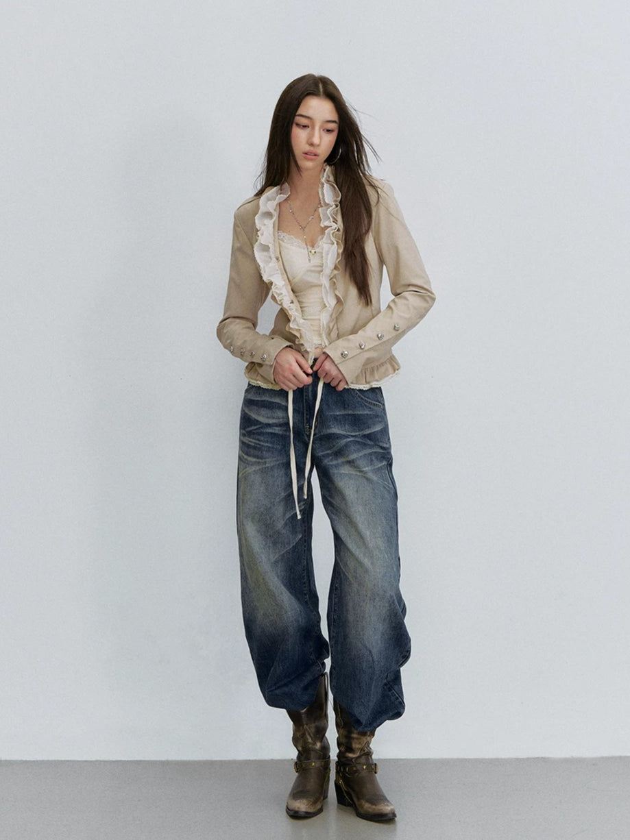 Ruffle Trim Jacket