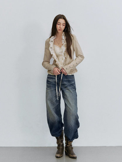 Ruffle Trim Jacket