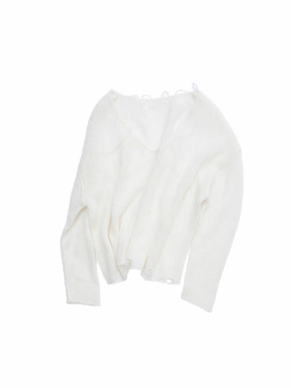 Mohair Star Cutout Sweater