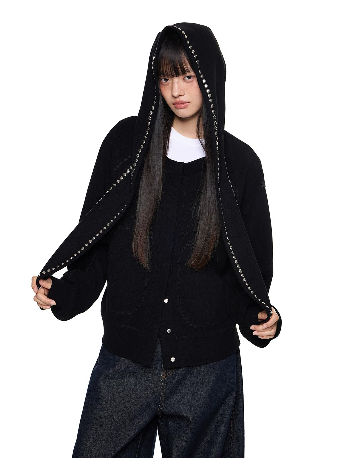 Rabbit Ear Rivet Hoodie
