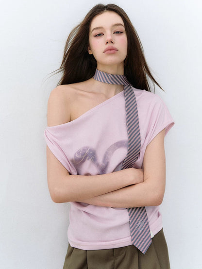 Asymmetric Heart Logo T-Shirt