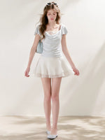 Lace Chiffon Layered Skirt