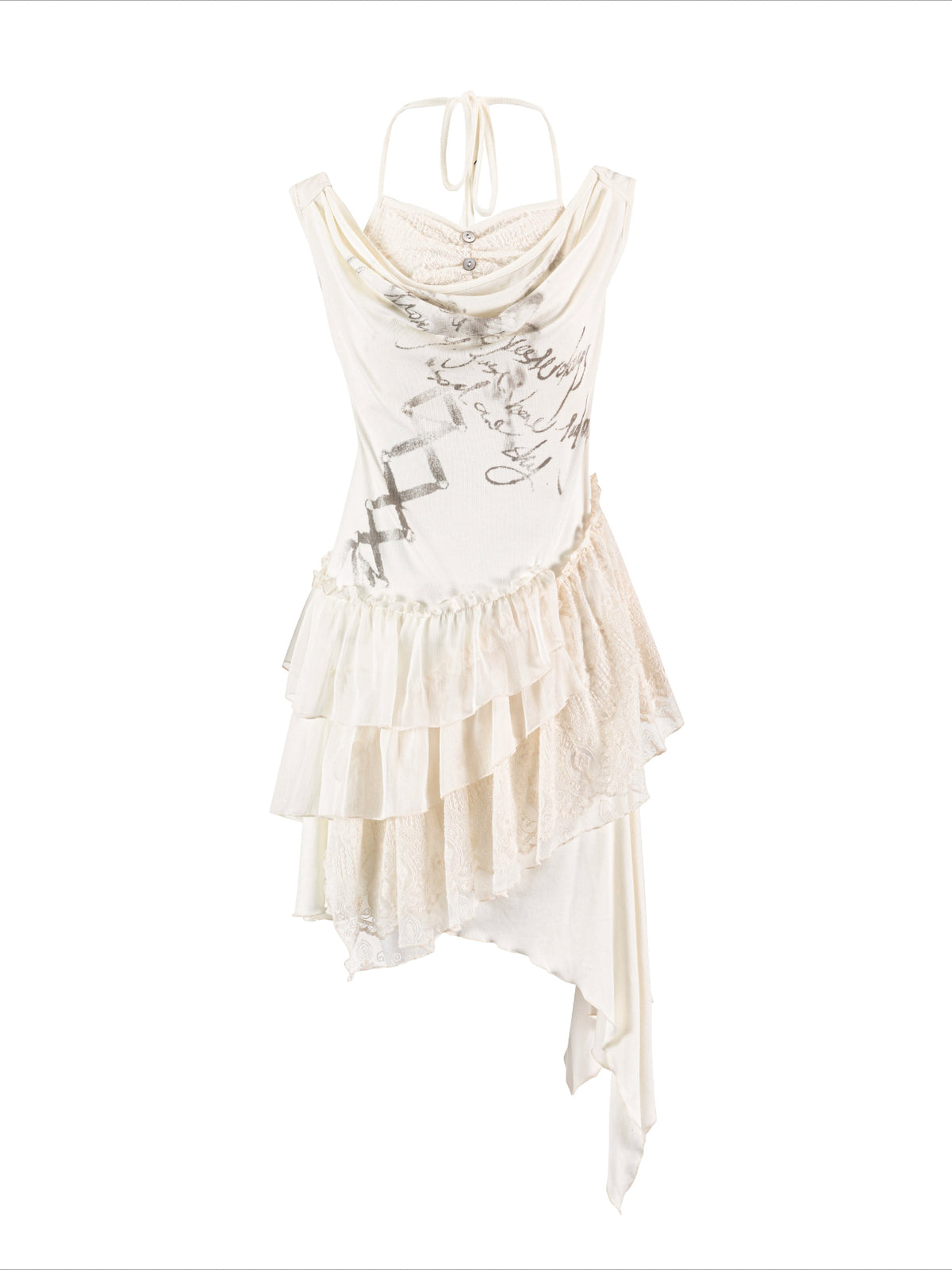 Printed Lace Cami Dress
