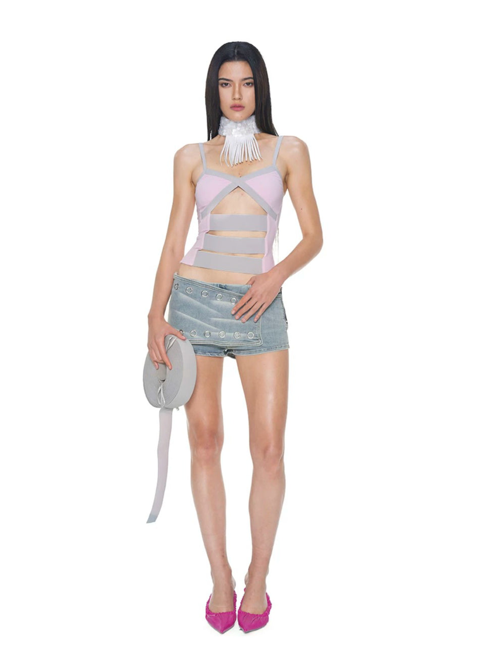 Punk Illusion Denim Shorts