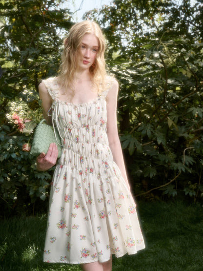 French Relaxed Old Money Floral Dress