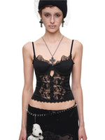 Lace Satin Corset Cami