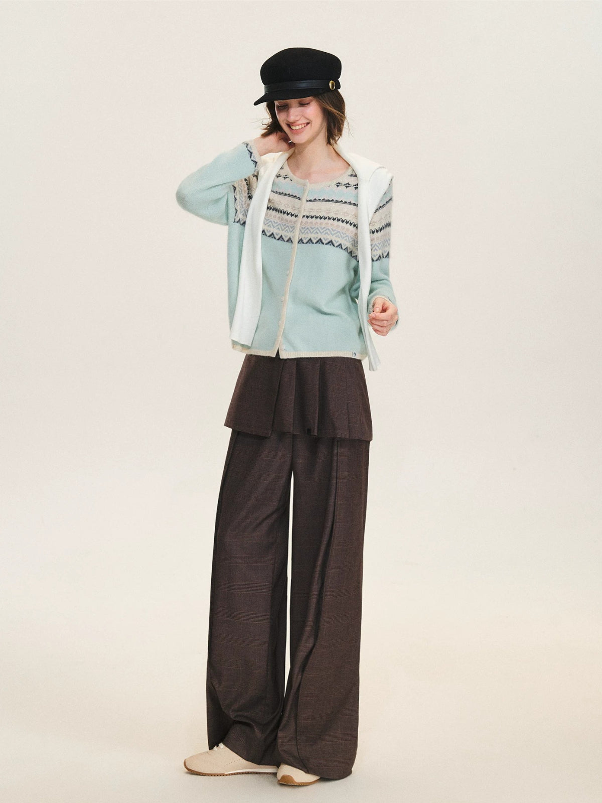 Pastel Fair Isle Knit Cardigan