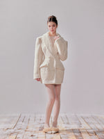 Oversized Lamb Wool Coat Blazer