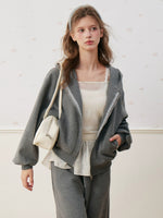 Lace Trim Fleece Hoodie Set