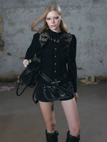 Napoleon Lace Ruffle Waist Shirt