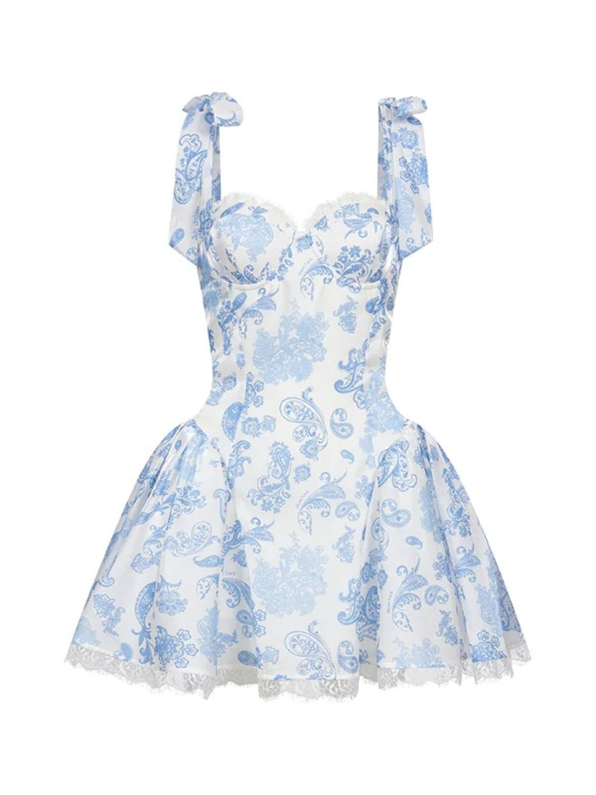 Fiorina Floral Lace-Up Mini Dress